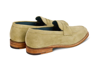 Havard Penny Loafer - Sage Suede - R E Tricker Ltd