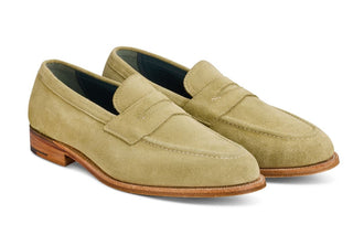 Havard Penny Loafer - Sage Suede - R E Tricker Ltd