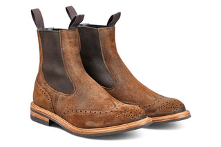 Henry Country Boot - Snuff Reverse Suede - R E Tricker Ltd