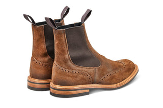 Henry Country Boot - Snuff Reverse Suede - R E Tricker Ltd