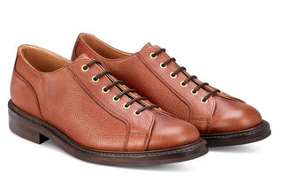 Josh Monkey Shoe - Tan Olivvia Scotch Grain - R E Tricker Ltd