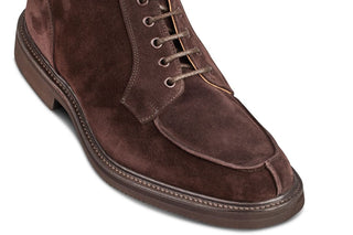 Lawrence Apron Front Derby Boot - Coffee Suede - R E Tricker Ltd