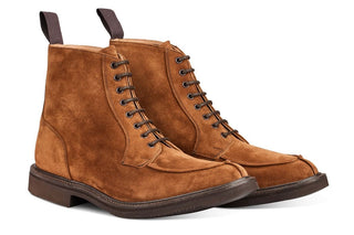 Lawrence Apron Front Derby Boot - Cubana Suede - R E Tricker Ltd