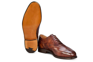 Piccadilly Brogue Oxford City Shoe - Brown Museum - R E Tricker Ltd