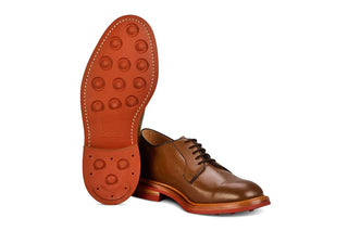 Robert Derby Shoe - Coffee Pepperpot Calf - R E Tricker Ltd