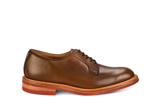 Robert Derby Shoe - Coffee Pepperpot Calf - R E Tricker Ltd
