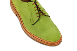 Robert Derby Shoe - Green Suede - R E Tricker Ltd