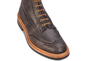 Stow Country Boot - Winter Smoke Pull-Up Full Grain Tricker's Exclusive) - R E Tricker Ltd