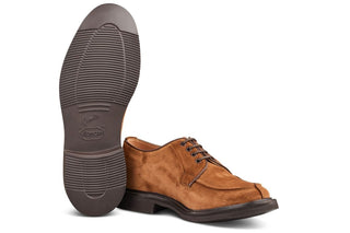 Stuart Apron Front Derby Shoe - Cubana Suede - R E Tricker Ltd