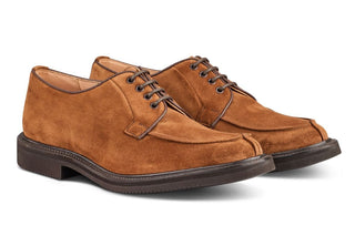 Stuart Apron Front Derby Shoe - Cubana Suede - R E Tricker Ltd