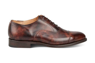 Appleton Toecap Oxford City Shoe - Brown Museum Calf
