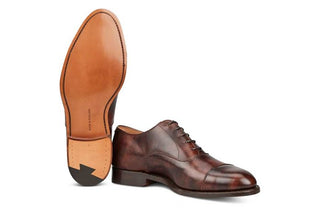 Appleton Toecap Oxford City Shoe - Brown Museum Calf
