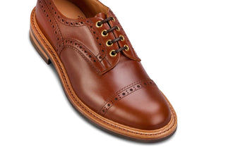 7047 - Men's Derby ToeCap Brogue - Beechnut Antique - R E Tricker Ltd