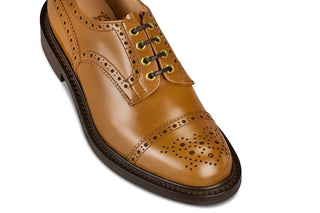 7047 - Men's Derby ToeCap Brogue - Chestnut Windsor Bonaudo - R E Tricker Ltd