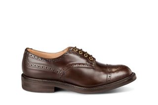 7047 - Men's Derby ToeCap Brogue - Dark Brown Windsor Bonaudo - R E Tricker Ltd