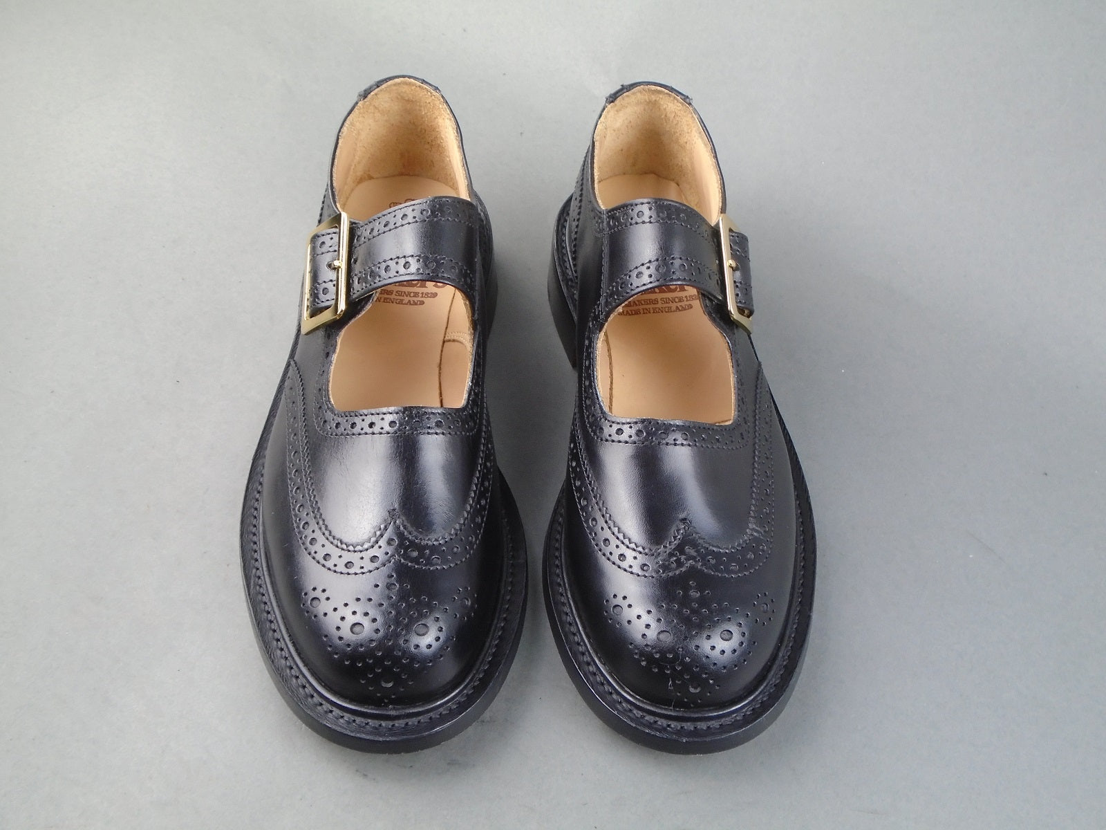 Mary-Jane Buckle Brogue Shoe