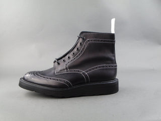 Stow Derby Brogue Boots - Black