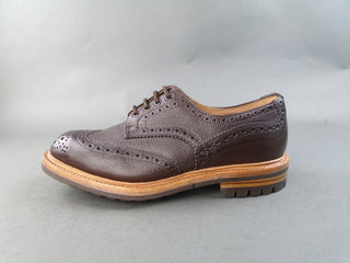 Ilkley Country Brogue Shoe - Brown Olivvia Scotch Grain 6 Fitting