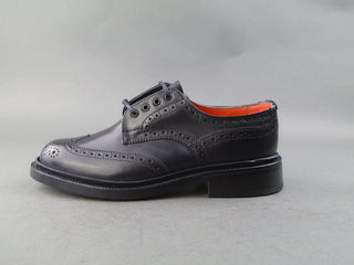 Anne Ladies Brogue Shoe - Black Calf