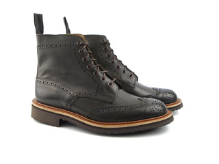Stow Country Brogue Boots - Cafe Burnished