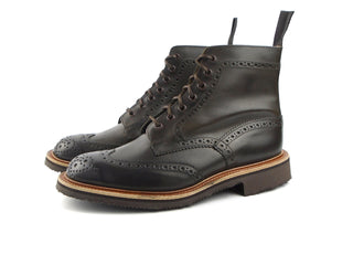 Stow Country Brogue Boots - Cafe Burnished