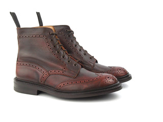 Stow Country Boot  - Burgundy Hatch Grain
