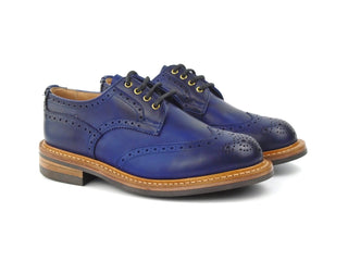 Anne - Ladies Brogue Shoe - Navy Funchal