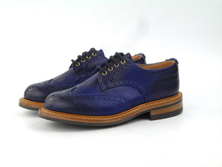 Anne - Ladies Brogue Shoe - Navy Funchal