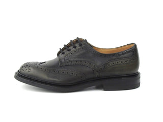 Bourton Country Brogue Shoe - Black Hatch Grain