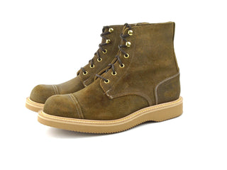 Low Leg Logger Boot - Peanut Waxed Suede