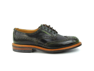 Bourton Country Brogue Shoe - Militaire (Green) Bookbinder