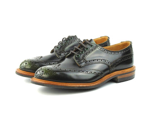 Bourton Country Brogue Shoe - Militaire (Green) Bookbinder