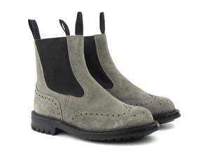 Silvia Country Dealer Boot - Grey Repello Suede