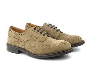 Bourton Country Brogue Shoe - Visone Suede