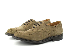 Bourton Country Brogue Shoe - Visone Suede