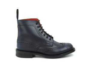 Stephy Brogue Boots - Navy Calf