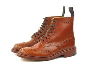 Worn Stephy Brogue Boots - Marron Calf