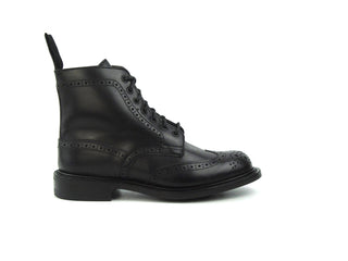 Stephy Brogue Boots - Black Junior Calf