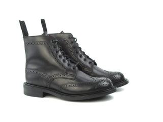 Stephy Brogue Boots - Black Junior Calf