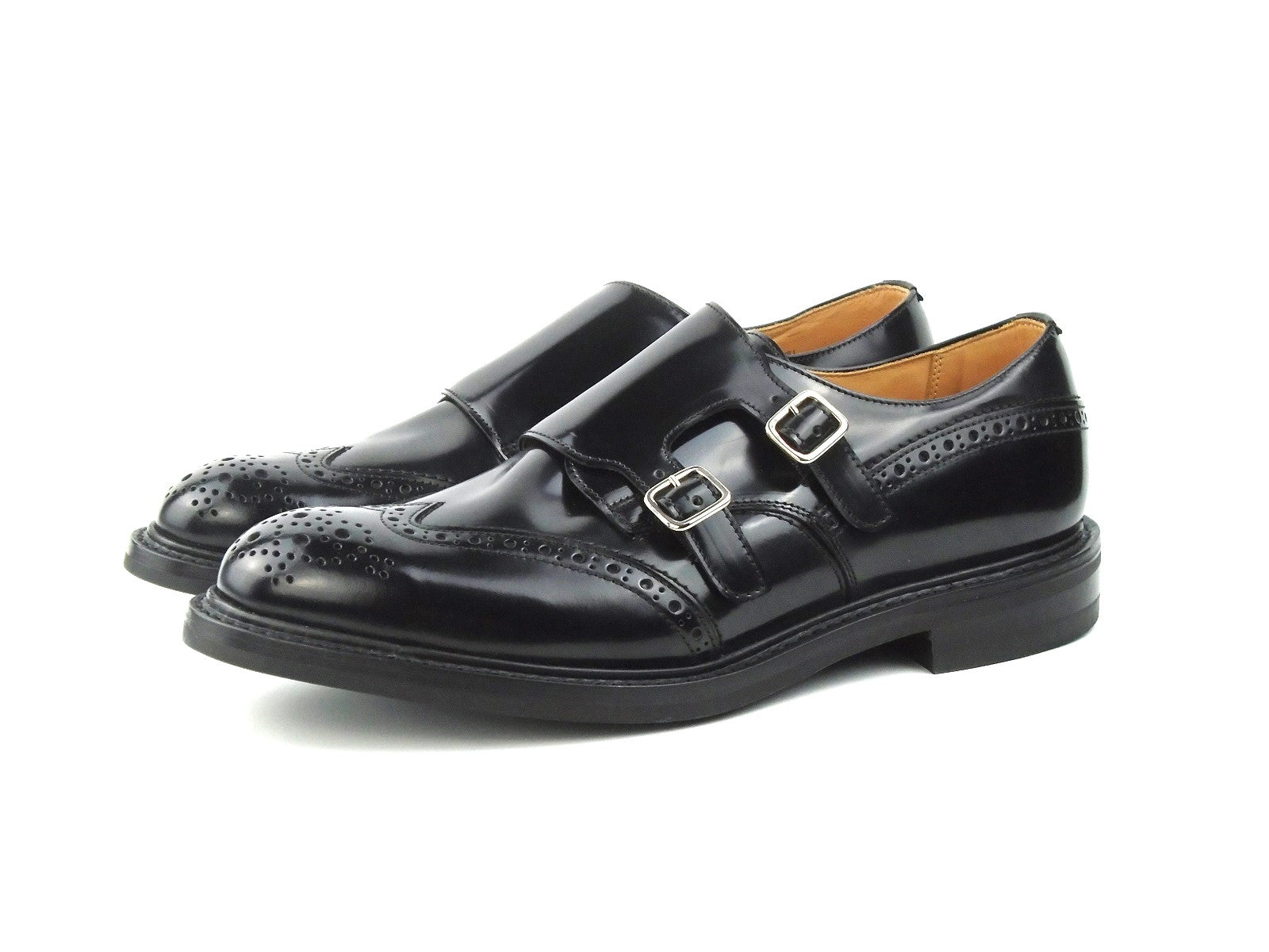 Morgan Double Buckle Monk Shoe - Black BookBinder – Tricker's Factory Shop