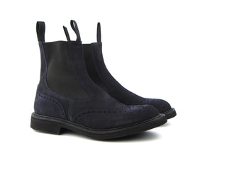 Henry Country Dealer Boot - Navy Ox Reversed Suede