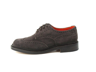 Anne Ladies Brogue Shoe - Coffee Ox Reversed Suede