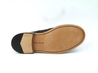 Anne Ladies Brogue Shoe - Coffee Ox Reversed Suede