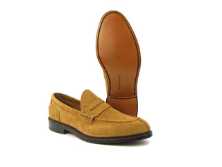 Unlined Adam Penny Loafer - Cashew Castorino Suede