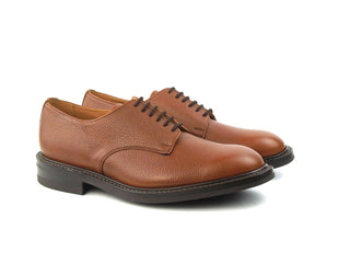 Dundee Plain Derby Shoe - Sienna Olivvia Scotch Grain