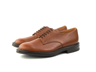 Dundee Plain Derby Shoe - Sienna Olivvia Scotch Grain