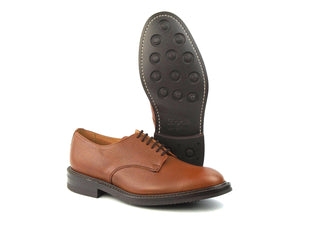 Dundee Plain Derby Shoe - Sienna Olivvia Scotch Grain