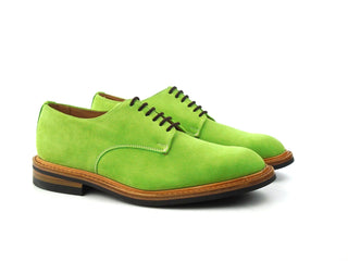 Dundee Plain Derby Shoe - Green Apple Castorino Suede