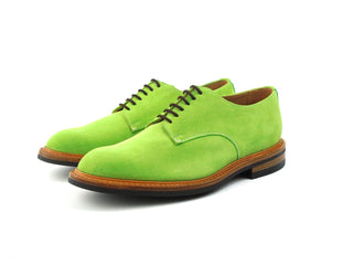 Dundee Plain Derby Shoe - Green Apple Castorino Suede