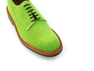 Dundee Plain Derby Shoe - Green Apple Castorino Suede